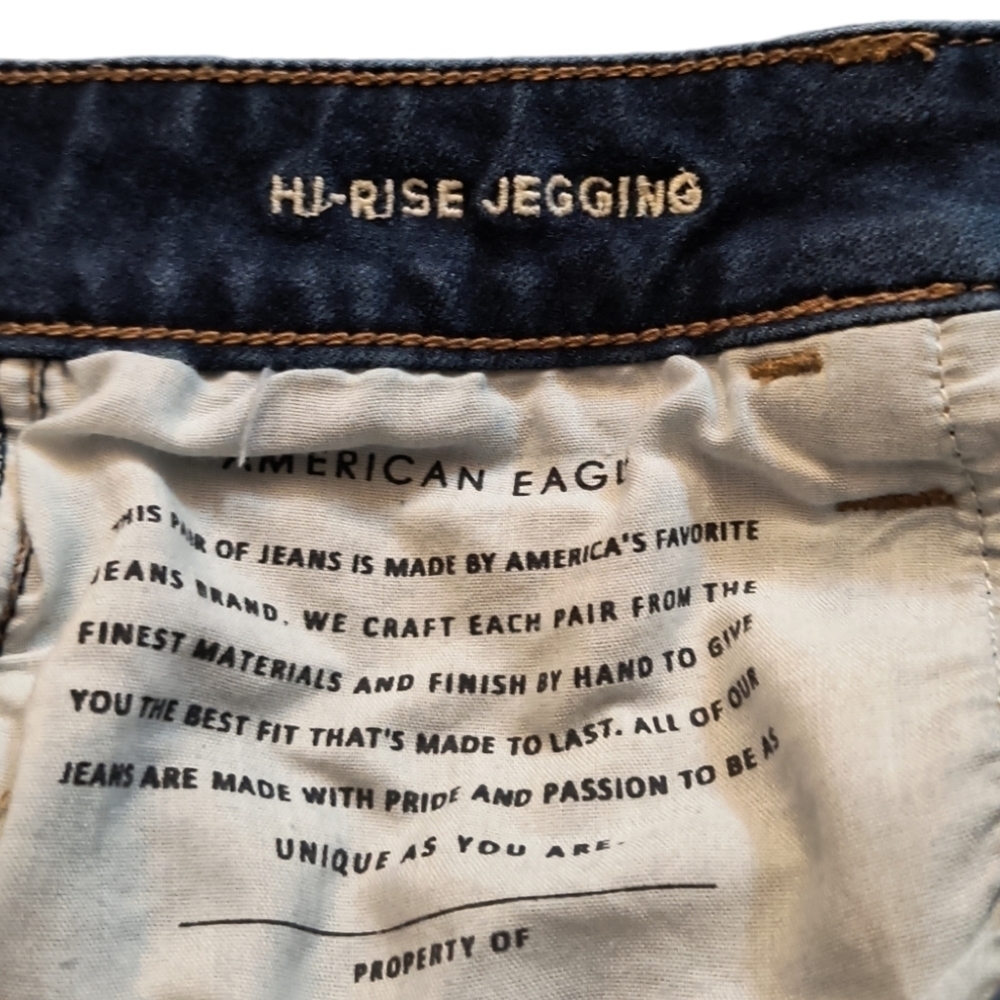 American Eagle 360° Next Level Stretch High Rise Jegging Size 8 Long - Picture 4 of 8